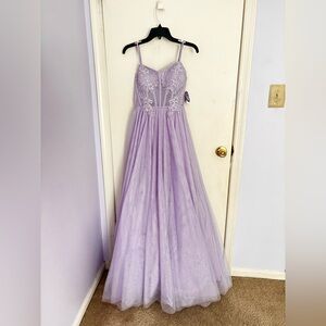 Tia Sweetheart Lace Applique A-Line Ball Gown